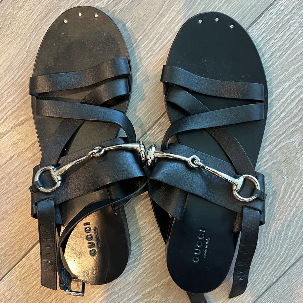 Gucci Horsebit Flat Sandals